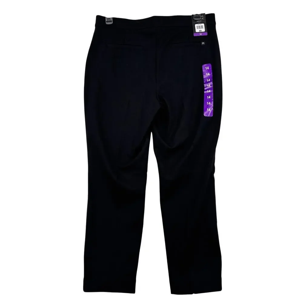 Banana Republic Pont Knit Pant Womens Size 14 Black High Rise Stretch Minimalist - Picture 8 of 15